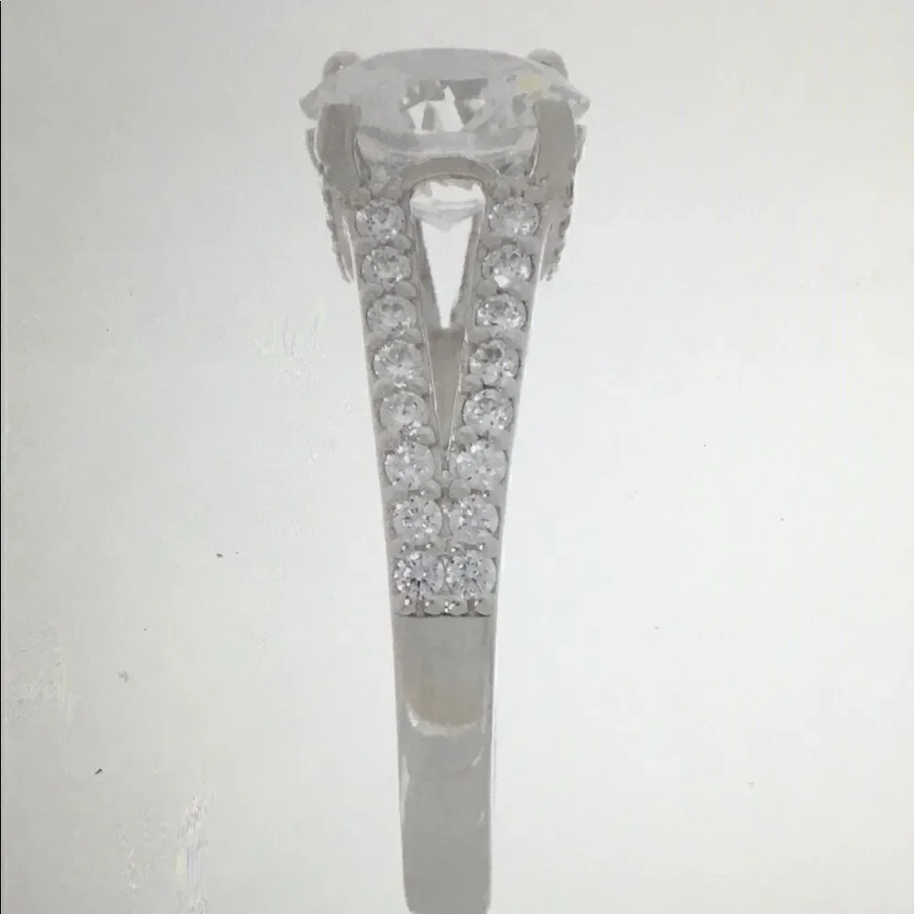 3 Ct. Round Solitaire Diamonelle Split Band Ring